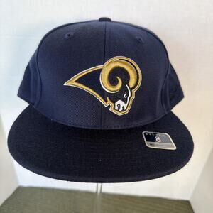 Reebok Los Angeles Rams NFL Fitted Size 8 Navy - Gold Hat Reebok Cap